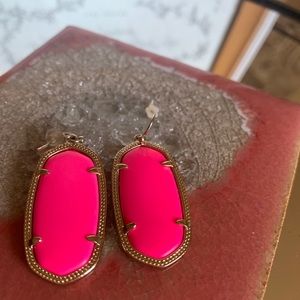 Hot pink Kendra Scott earrings, medium